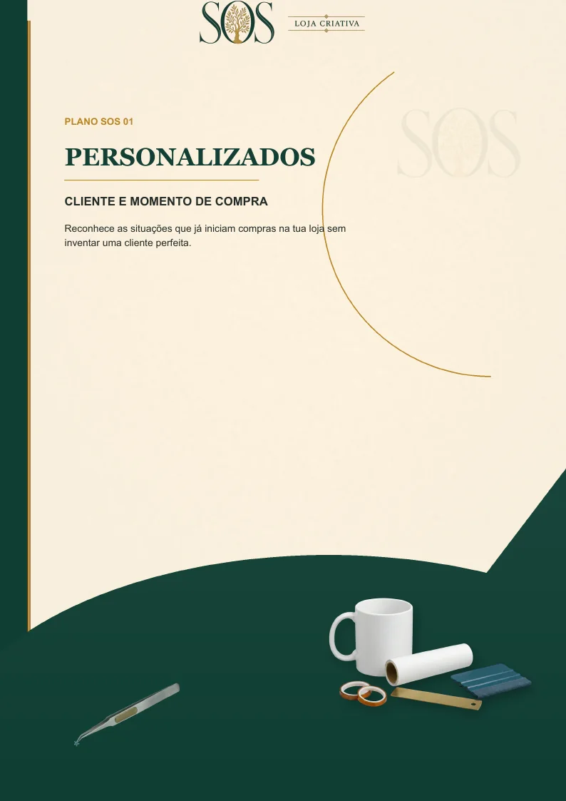 Capa do SOS-01 Cliente e Momento de Compra, versão Personalizados
